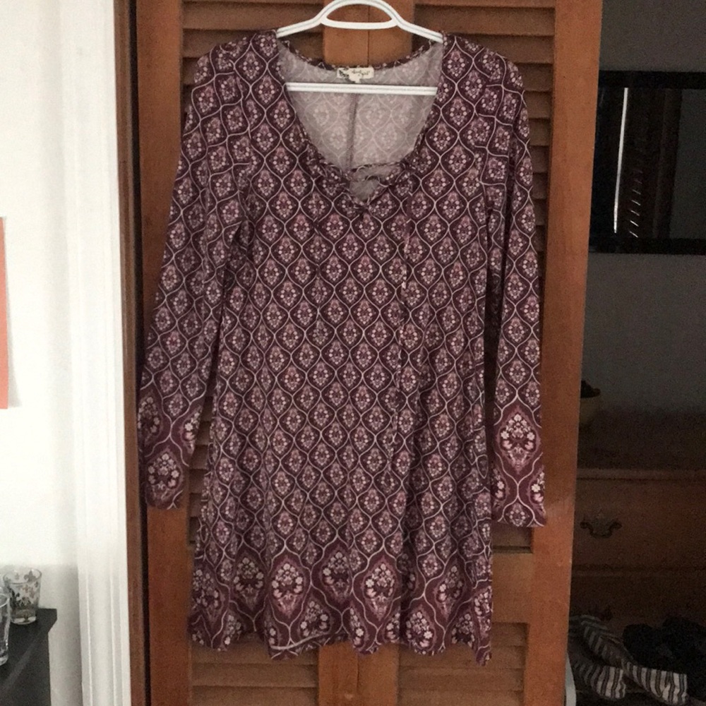 multi-color patterned dress